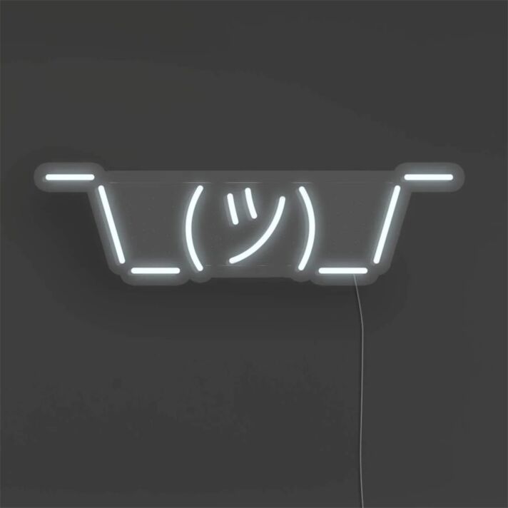 ¯\(ツ)/¯ LED Neonschild als minimalistisches Wandlicht
