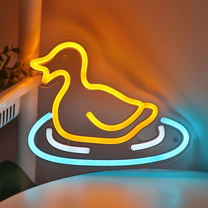 Gummiente LED-Neonschild für Kinderzimmer Badezimmer