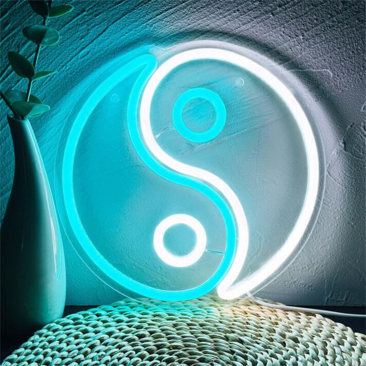 Yin-Yang-Symbol LED-Neonschild Wohnzimmer Meditationsraum