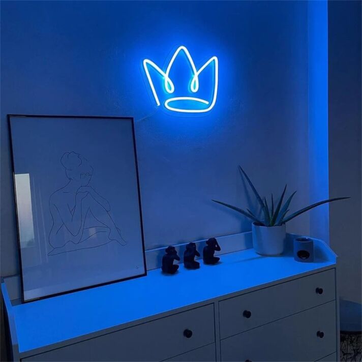 Krone LED-Neonschild Wohnzimmer Schlafzimmer