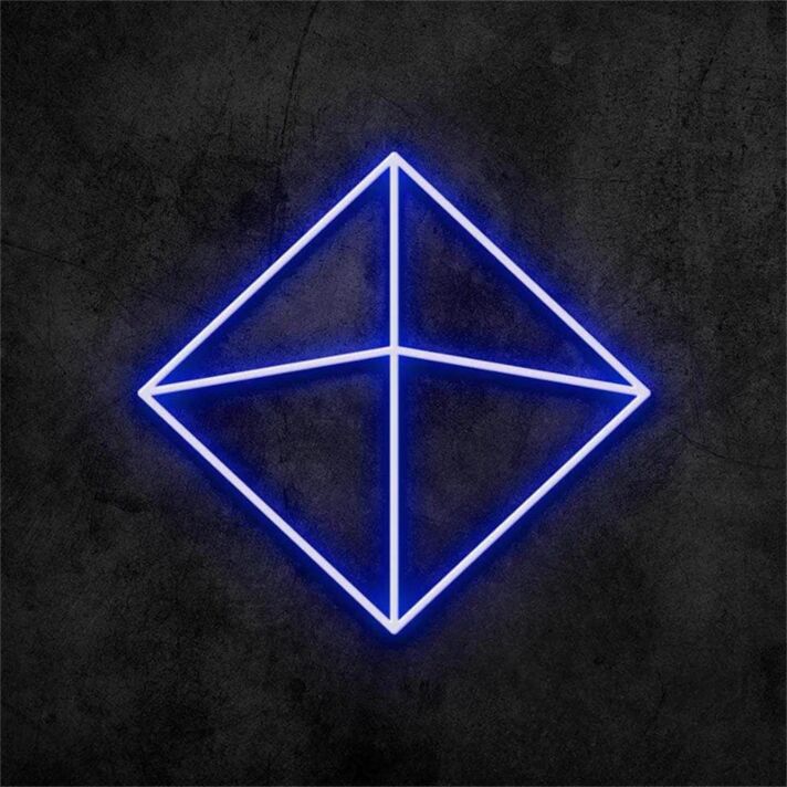 Diamantform LED-Neonschild Wohnzimmer Büro