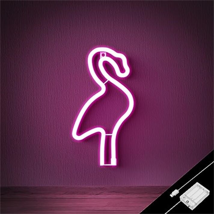 Flamingo LED-Neonschild Wohnzimmer Bar