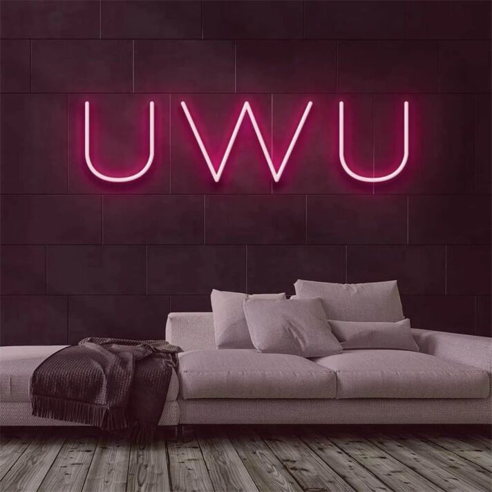UWU LED-Neonschild Wohnzimmer Schlafzimmer