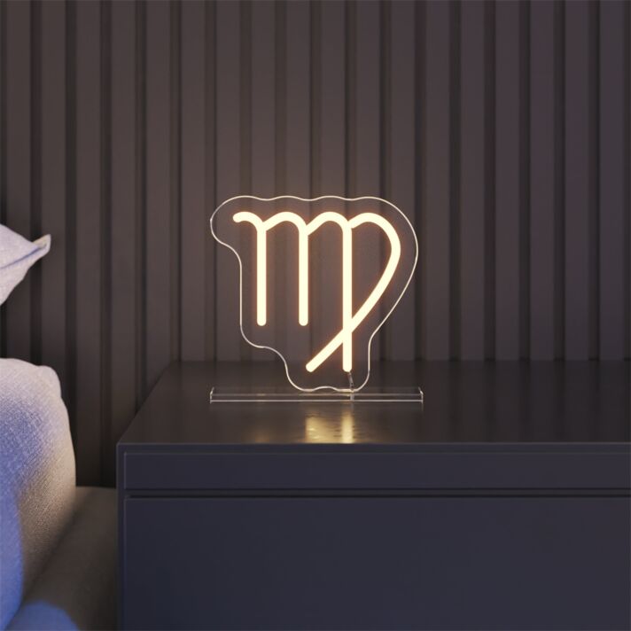 Jungfrau Sternzeichen Symbol LED-Neonschild Schlafzimmer Wohnzimmer