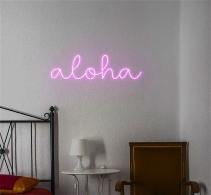 aloha LED-Neonschild Wohnzimmer Schlafzimmer