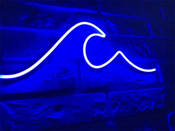 Meereswelle LED-Neonschild Wohnzimmer Bar