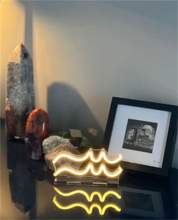 Wellenform LED-Neonschild Wohnzimmer Schreibtisch
