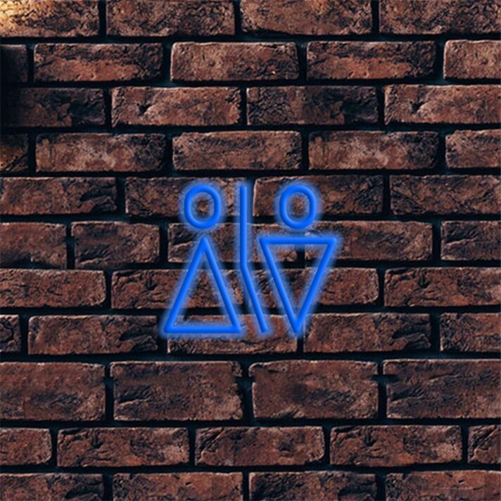 WC Piktogramm LED-Neonschild für Restaurant Bar