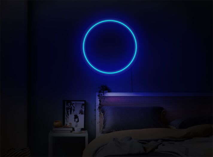 Kreisform LED-Neonschild Schlafzimmer