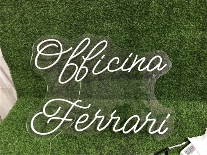 Enhance Your Home, Office, or Bar Ambiance with Officina Ferrari Custom LED Neon Sign.