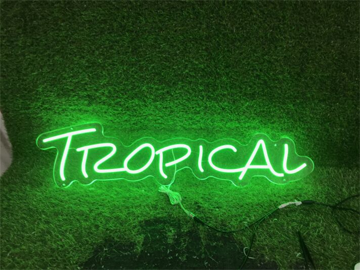 Transform Your Space: Personalize Custom Tropical LED Neon Sign for Vibrant Home Decor, Trendy Offices, Lively Parties, and Romantic Weddings.