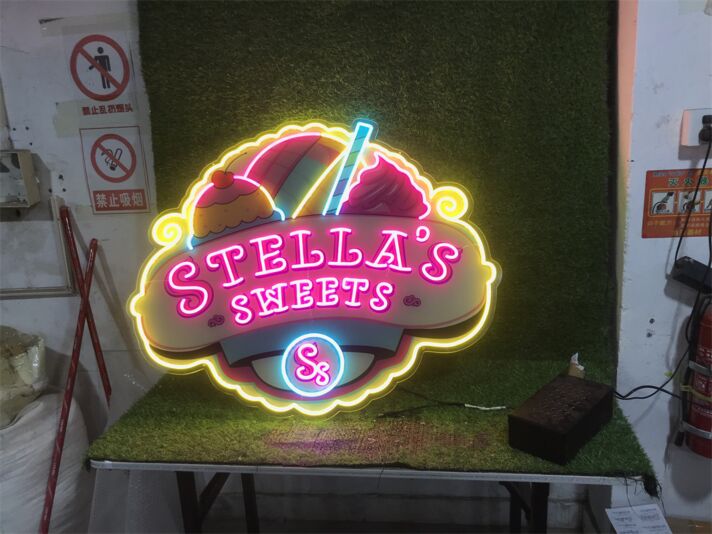 STELLA'S SWEETS LED-Neonschild für Café und Bäckerei