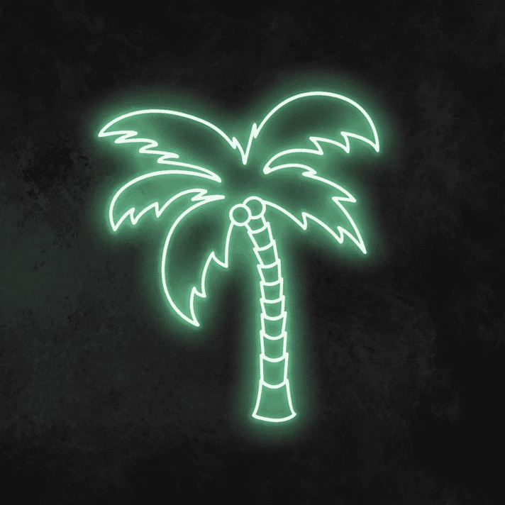 Palme LED-Neonschild für Wohnzimmer und Bar