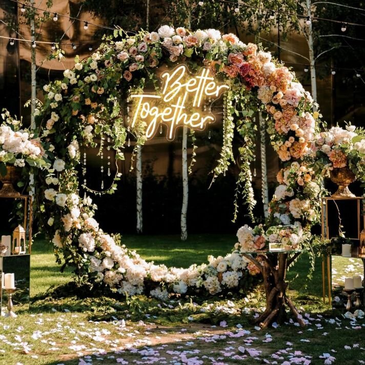 Better Together LED-Neonschild für Hochzeit Outdoor