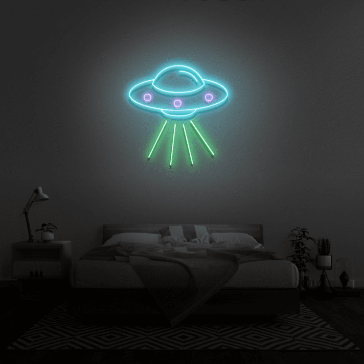UFO LED-Neonschild für Schlafzimmer und Gamingzimmer
