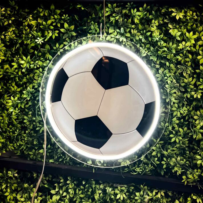Fußball LED-Neonschild für Sportbar und Wohnzimmer