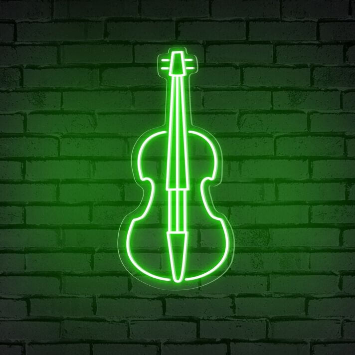 Geige LED-Neonschild Musikstudio Wohnzimmer