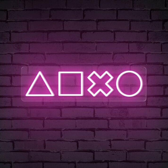 Spielkonsolen Steuerungssymbole LED-Neonschild Gamingzimmer Wohnzimmer