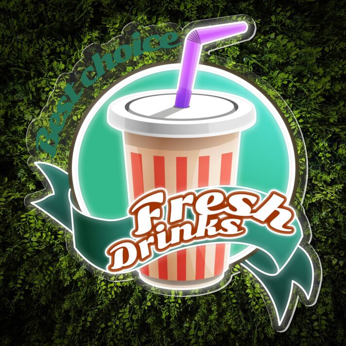 Best choice Fresh Drinks LED-Neonschild für Café Bar