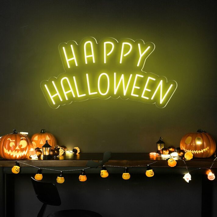 HAPPY HALLOWEEN LED-Neonschild für Party und Zuhause