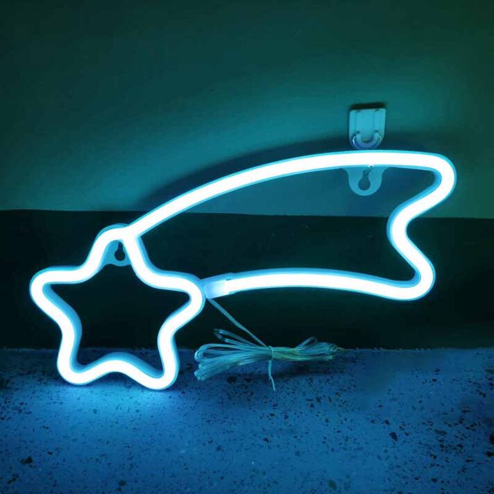 Sternschnuppe LED-Neonschild Wohnzimmer Kinderzimmer