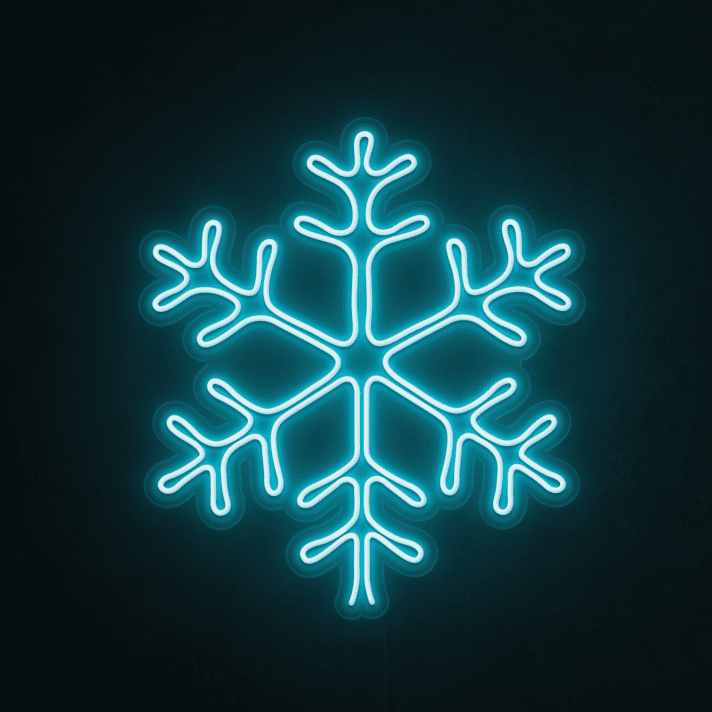 Schneeflocke LED-Neonschild Winterdekoration Wohnzimmer