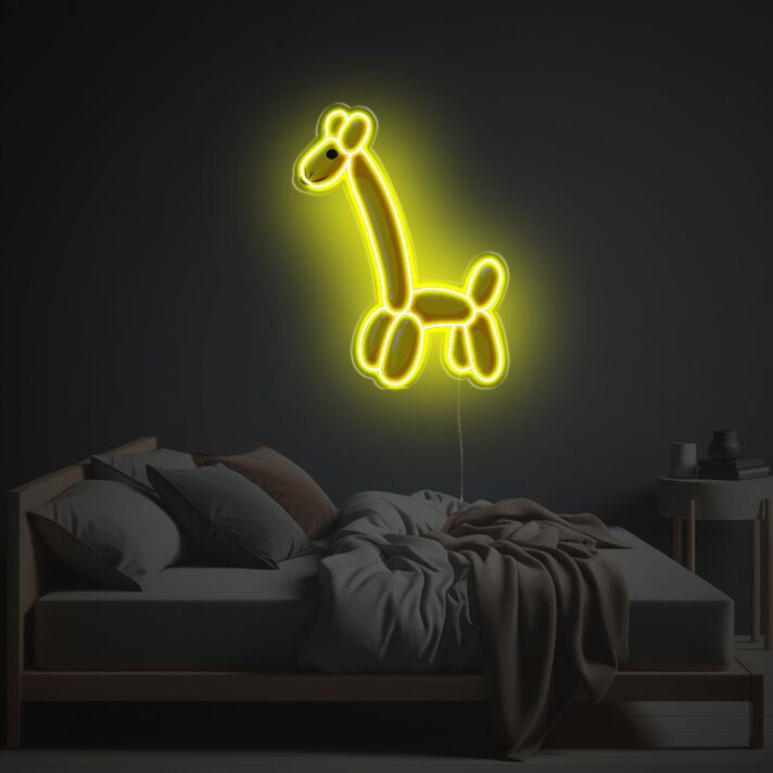 Abstrakte Balloon Tier Figur LED Neon Wandlicht für moderne Deko