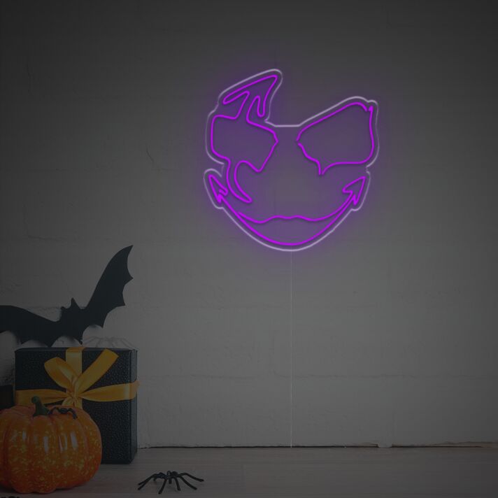 Elevate Your Halloween Celebration: Transform Any Space into a Spooky spectacle with the Halloween Mask LED Neon Sign for Home Decor, Office, and Themed Parties.