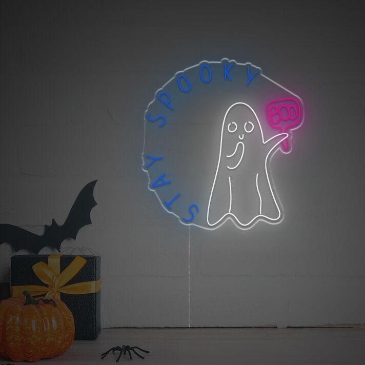 STAY SPOOKY BOO LED-Neonschild für Halloween Party