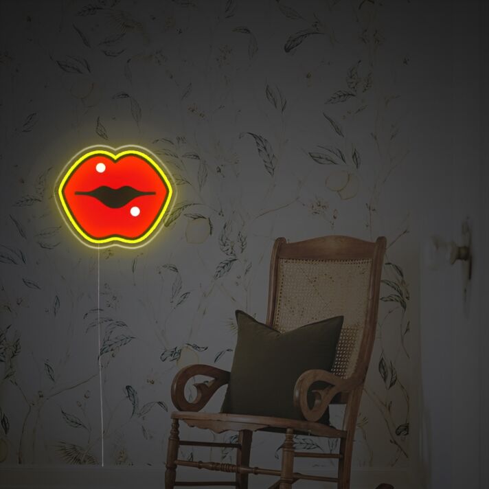 rote Lippen LED-Neonschild Wohnzimmer Schlafzimmer