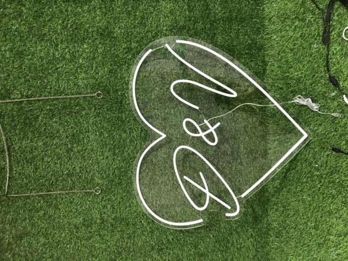 B & L LED-Neonschild Hochzeit Fotohintergrund