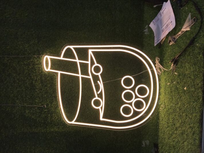 Bubble Tea Becher LED-Neonschild für Café und Takeaway