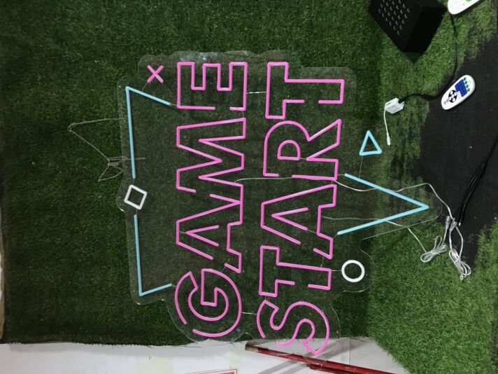 GAME START LED-Neonschild für Gaming Raum