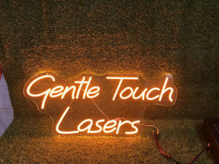 Gentle Touch Lasers LED-Neonschild für Kosmetikstudio und Laserklinik