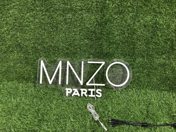 Brighten Up Your Space: Mnzo Paris White LED Neon Sign, Perfect for Office, Home Decor, and Chic Events