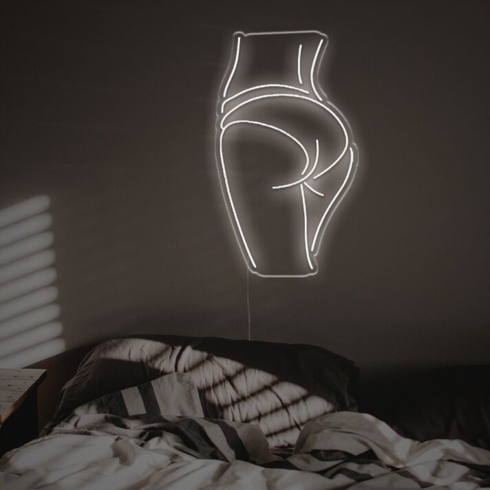 Minimalistisches LED Neonschild mit weiblicher Silhouette modernes Wandlicht für Schlafzimmer und Studio