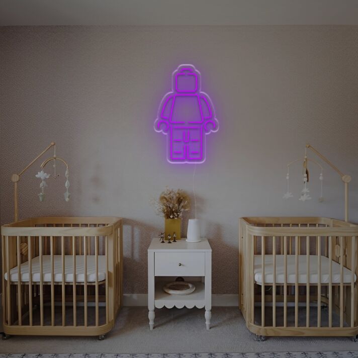 LED Neonschild Figurenmotiv moderne Wanddekoration fürs Kinderzimmer