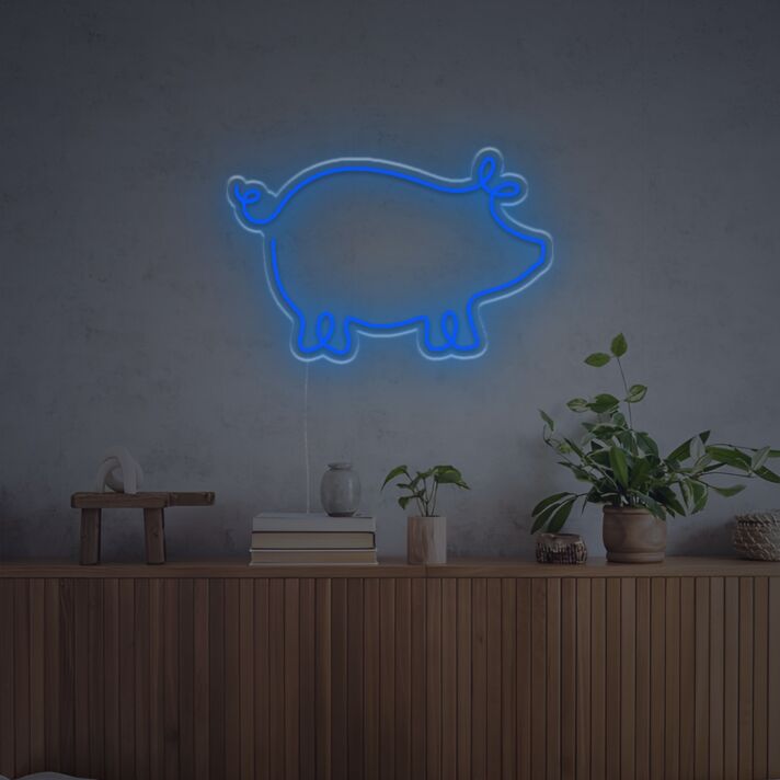 Schwein LED-Neonschild Wohnzimmer Küche