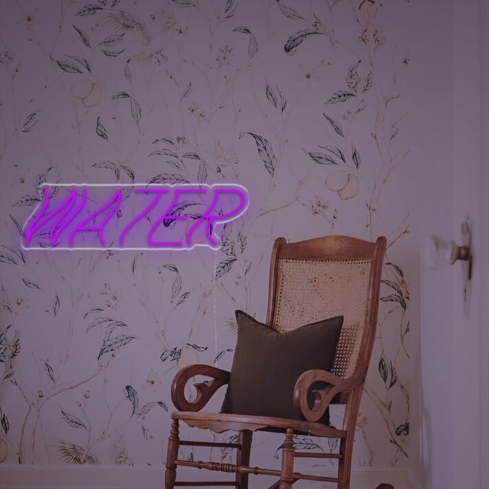 WATER LED-Neonschild Wohnzimmer Bar