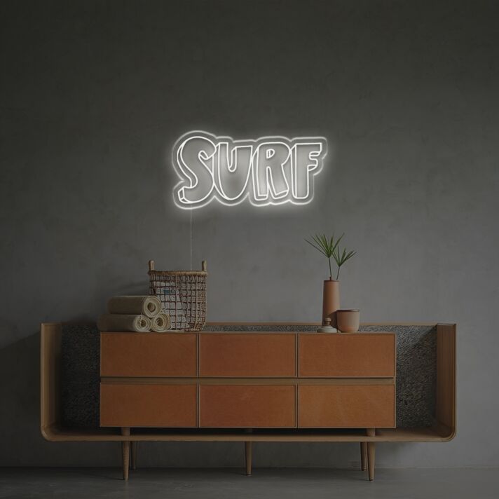 SURF LED-Neonschild Wohnzimmer Freizeitraum