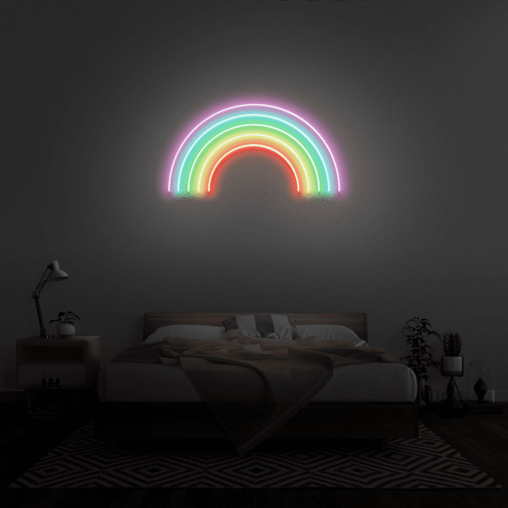 Regenbogen LED-Neonschild für Schlafzimmer Wohnzimmer