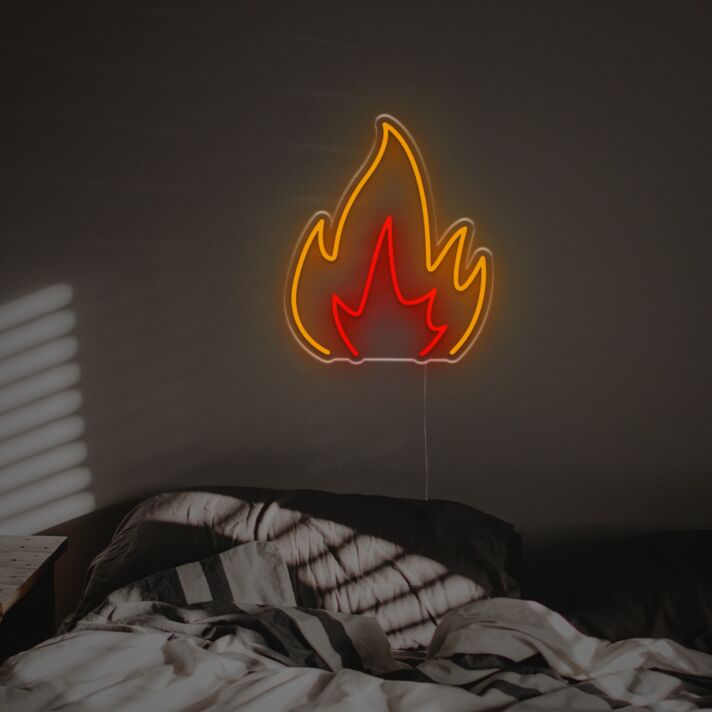 Flamme Symbol LED-Neonschild Schlafzimmer Wohnzimmer