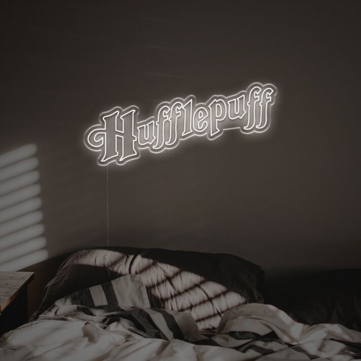 Hufflepuff LED-Neonschild Schlafzimmer Wohnzimmer