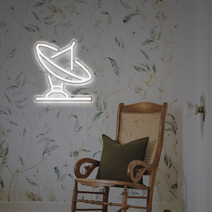 Satellitenschüssel LED-Neonschild Wohnzimmer Arbeitszimmer