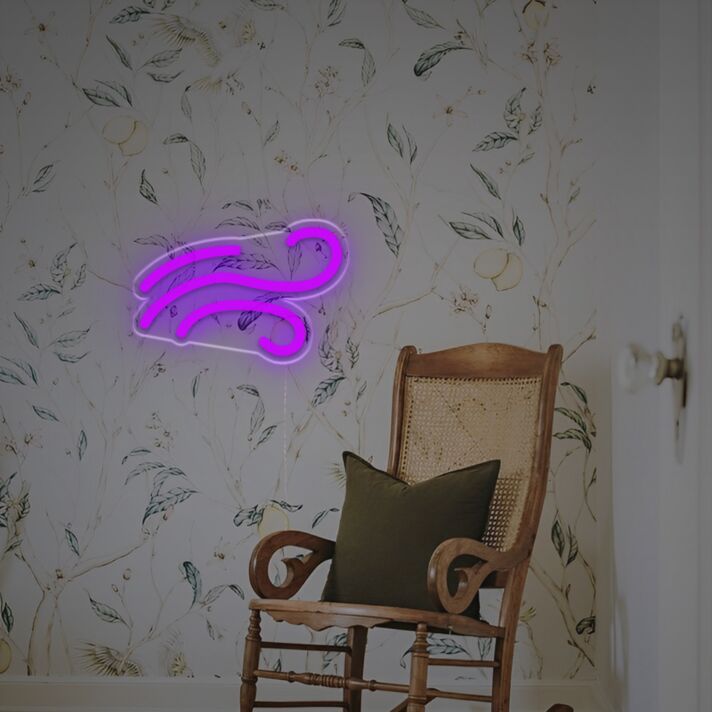 Wind Symbol LED-Neonschild für Wohnzimmer oder Schlafzimmer