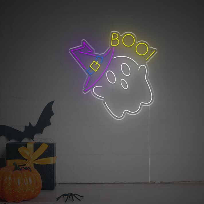 BOO! LED-Neonschild für Halloween Party