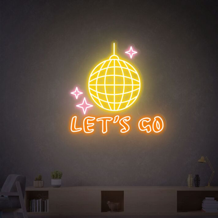 LET'S GO LED-Neonschild für Bar und Club