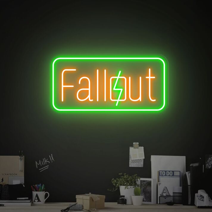 Fallout LED-Neonschild für Gamingzimmer und Wohnzimmer