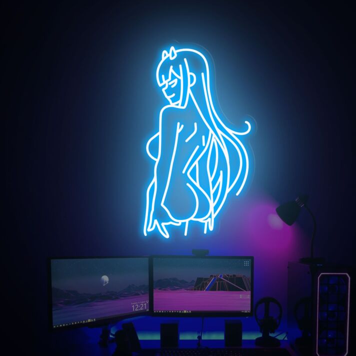 Brighten Your Space: Franxx Darling Neon Sign for Versatile Decor - Perfect for Game Rooms, Home Offices, and Chic Bars
