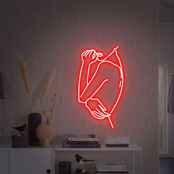 Umriss einer umarmenden Person LED-Neonschild Wohnzimmer Schlafzimmer
